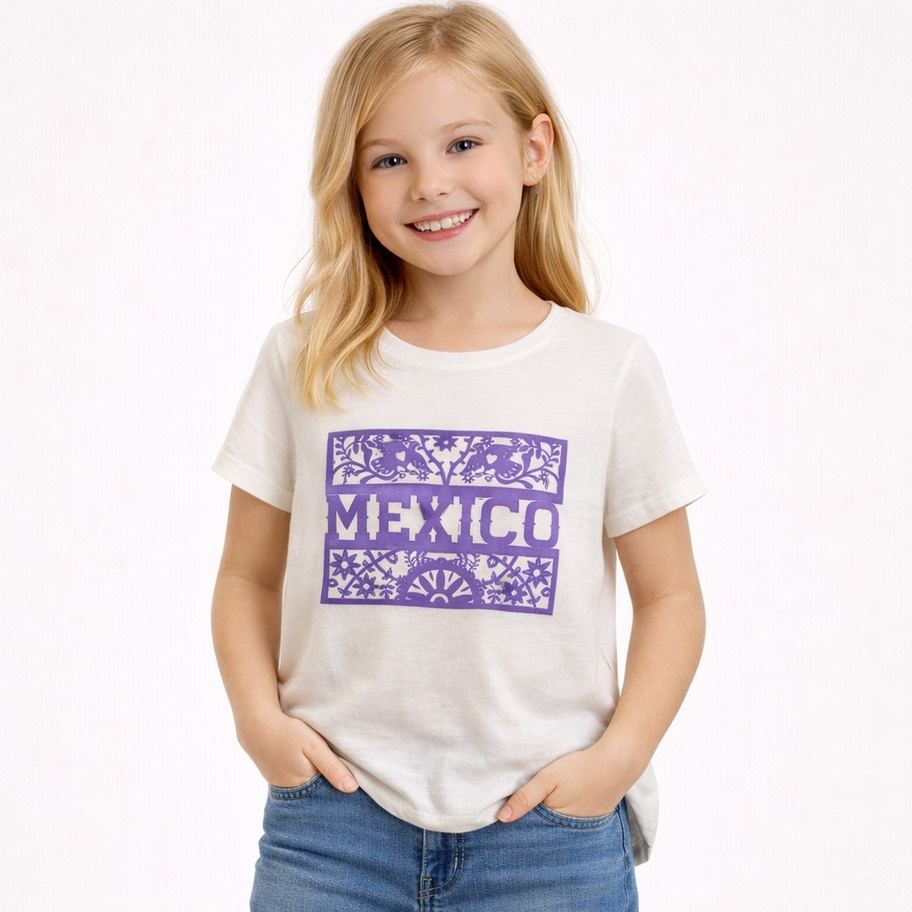 MEXICO t-shirt cinco de mayo short sleeves cotton polyester festive tee girl 8